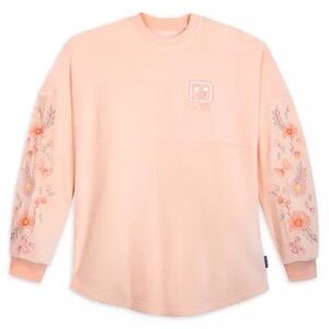 Disney Peach Floral Embroidered Women's Jersey